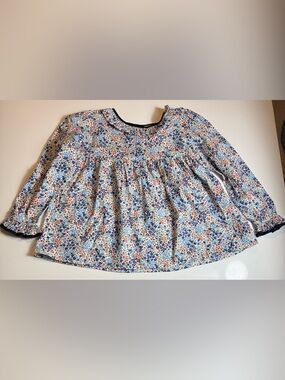 Rachel Riley Girls 10Y Floral Cotton Smocked Peasant Blouse Liberty‎ Style